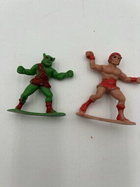 Vintage Arco Toys Sword and The Sorcerer Green Monster & warrior Plastic Figure